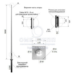 ОКК-3 опоры круглые конические высотой 3м